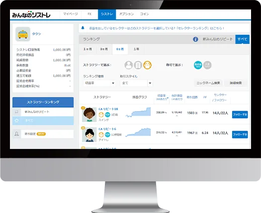 みんなのシストレ PC取引ツール システムトレーダー画面